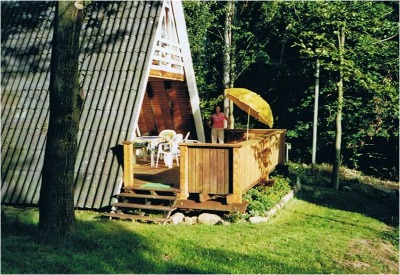 Ferienhäuser im Eichwald im Sommer